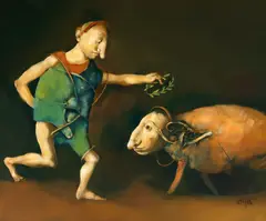 Georges Mazilu, La consécration, 2025, acrilic pe pânză