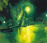Dumitru Gorzo, Nocturnă, 2005, ulei pe pânză