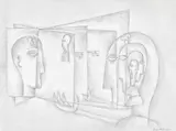 Dan Hatmanu, Ouverture, creion pe hârtie