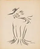 Jacques Hérold, Fleur, tuș pe hârtie