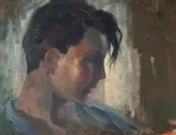 Adam Bălţatu, Profil de băiat, 1918-1921, ulei pe carton