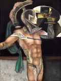 Petre Velicu, Gladiator, ulei pe carton