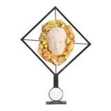 Dragoș Neagoe, Venus, 2024, ipsos, rumeguș, acrilic auriu, fier