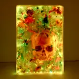 Paul Baraka Marat, Pink Skull, 2013, rășină, sticlă, lut