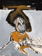Nistor Coita, Contemplare, tempera pe hârtie