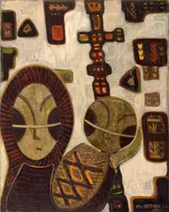 Margareta Stahl, Maternitate, 1970, ulei pe carton