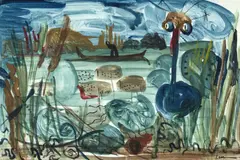 Deltă by Carolina Iacob, acuarelă pe hârtie, sold Apr 2025