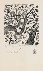Ștefan Câlția, Flori pentru rege, 2017, serigrafie