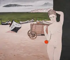 Vasilka Moneva, Fisherman's Girl, 2006, oil on fiberboard