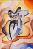 Nikolay Diulgheroff, Ignition (from Medea cycle), 1930, tempera on cardboard