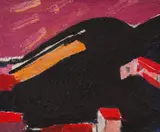 Genko Genkov, Landscape with houses, 2004, oil on canvas