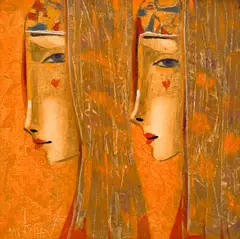 Gemini by Peter Michev-Pedro, oil on canvas, sold Mar 2025