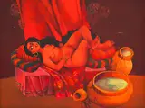 Gancho Karabadzhakov, Susanna, oil on canvas