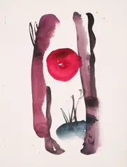 Dechko Uzunov, Sunset, watercolor on paper