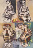 Yuri Bukov, The artist's mother, oil on canvas