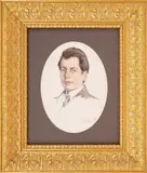 Dechko Mandov, Portrait of a man, 1916, watercolour on paper