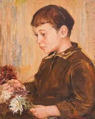 Nyagul Stanchev, Portrait of a boy, 1931, oil on canvas