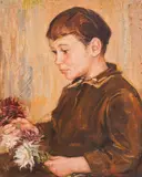 Nyagul Stanchev, Portrait of a boy, 1931, oil on canvas
