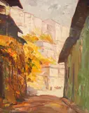 Stoyan Vasilev, Street in Veliko Tarnovo, oil on canvas