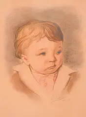 Boris Denev, Innocence, 1955, pastel and colored pencils on paper