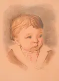 Boris Denev, Innocence, 1955, pastel and colored pencils on paper