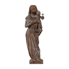 Asen Peikov, Virgin Mary with the Child, 1944, bronze