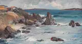 Napoleon Alekov, Sozopol, 1972, oil on canvas