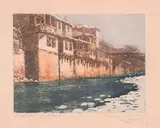 Peter Morozov, Winter day in Gabrovo, aquatint
