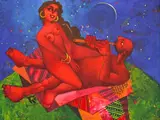 Gancho Karabadzhakov, Intimacy, oil on canvas