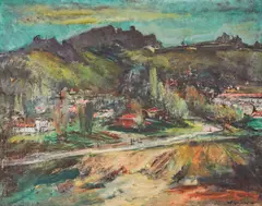 Ivan Hristov, Mountain landscape, 1961, oil on canvas