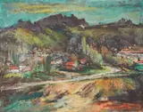 Ivan Hristov, Mountain landscape, 1961, oil on canvas