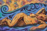 Yoan Leviev, Nude on the chaise longue, oil on canvas