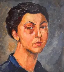 Todorka Burova, Self-portrait, oil on canvas
