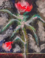 Thorns by Yoan Leviev, 1992, oil on canvas, sold Mar 2025