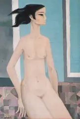 Ivan Savov, Girl at the window, 1971, oil on canvas