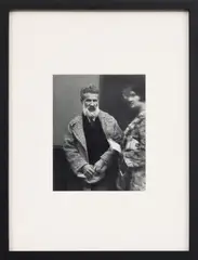André Kertész, Fotogravură reprezentându-l pe Constantin Brâncuși la Paris, clișeu André Kertesz, 1928, însoțită de certificat de autenticitate, fotogravură