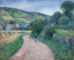 Edmund Greacen, Peisaj din Giverny, 1908, ulei pe pânză