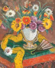 Theodor Pallady, Interior cu tufănele, 1925-1928, ulei pe carton