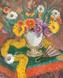 Theodor Pallady, Interior cu tufănele, 1925-1928, ulei pe carton