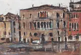 Veneția (Palazzo Gritti) by Gheorghe Petrașcu, 1928, ulei pe carton, offered Mar 2025