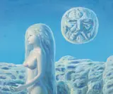 Sabin Bălașa, Fata lunii (Țara Strămoșilor), 1988, ulei pe pânză
