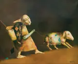 Georges Mazilu, Le voyage, 2024, acrilic pe pânză