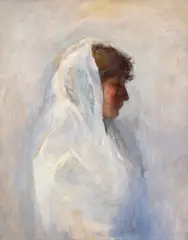 Pe gânduri by Arthur Verona, cca. 1915, ulei pe pânză, sold Mar 2025