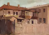 Adam Bălţatu, Peisaj din Iași, anii '30, ulei pe carton