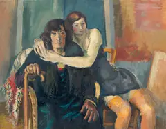 Două generații by Iosif Iser, 1930, guașă pe hârtie, offered Mar 2025