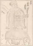 Iosif Fekete, Păstor, anii '60, cărbune pe hârtie