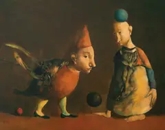 Clockwork Chicken by Georges Mazilu, 2023, acrilic pe pânză, offered Mar 2025