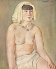 Gheorghe Ionescu Sin, Nud cu mărgele, 1930, ulei pe pânză