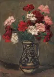 Dan Ialomiţeanu, Canceu cu garoafe, 1926-1928, ulei pe carton