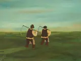 Ivan Lacković Croata, Peasants in the Field, 1967., oil on canvas